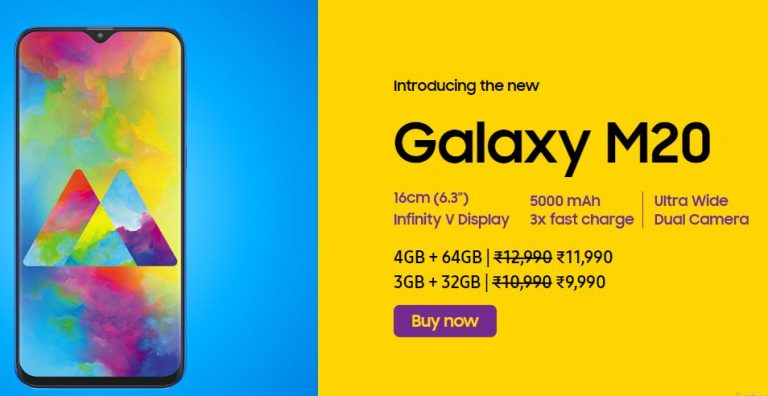 samsung galaxy m20 under 10000