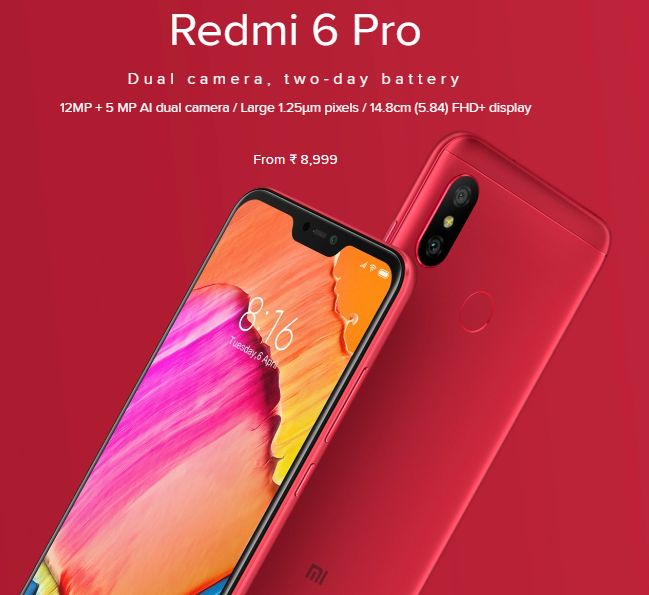 Xiaomi Redmi 6 Pro